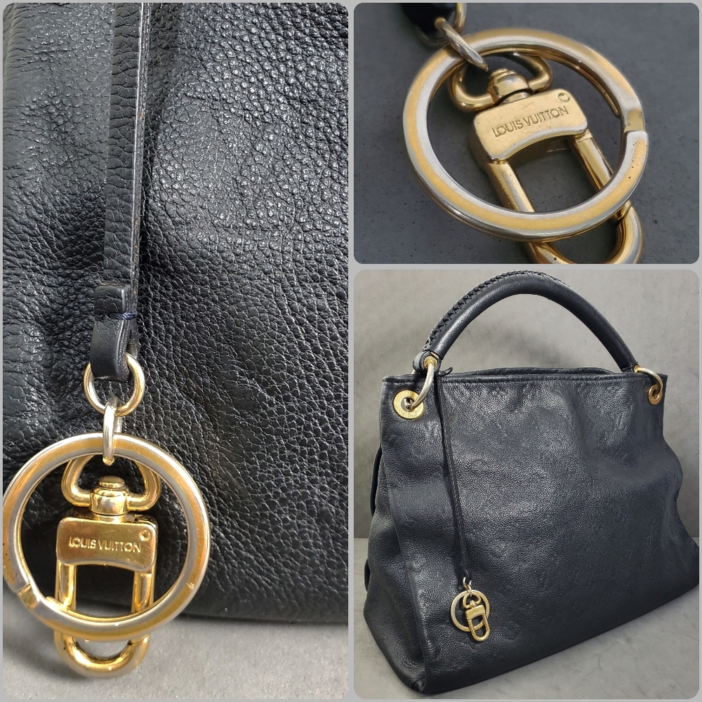 Auth Louis Vuitton Artsy Monogram Empreinte MM Tote HandBag Black Hobo Dustbag - Picture 16 of 16